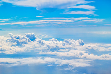Fluffy cloudscape background