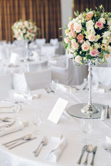 Beautiful wedding tables and rosest