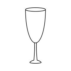 champagne glass icon over white background vector illustration
