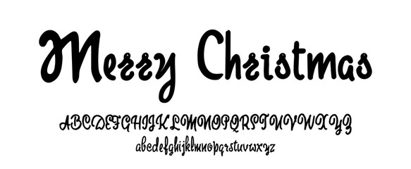 Vector Alphabet. Calligraphic font. Unique Custom Characters. Hand Lettering for Designs - logos, badges, postcards, posters, prints. Modern brush handwriting Typography.