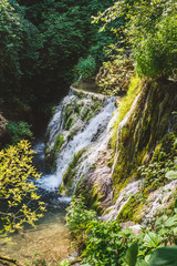 Nature landscape of Krushuna waterfalls in Bulgaria
