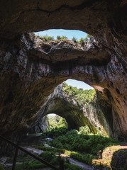 Devetashka large karst cave in Bulgaria, nature landscape