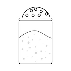 salt bottle icon over white background vector illustration