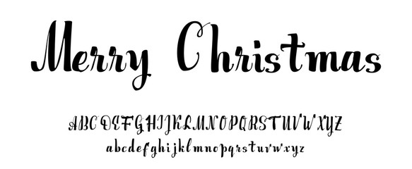 Vector Alphabet. Calligraphic font. Unique Custom Characters. Hand Lettering for Designs - logos, badges, postcards, posters, prints. Modern brush handwriting Typography.