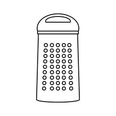 grater icon over white background vector illustration