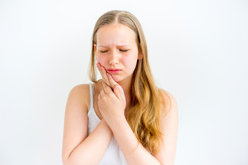 Fototapeta premium Girl showing emotions