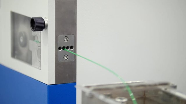 Chemistry plant - extrusion manufacturing line - extruder, close up