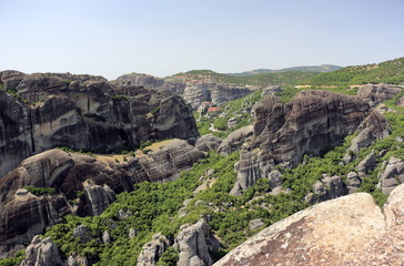Beautiful landscape of Meteora. The Meteora Monasteries, central Greece.
