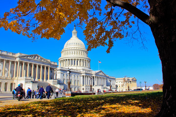 US Capital Building in Autumn, Washington, DC. 