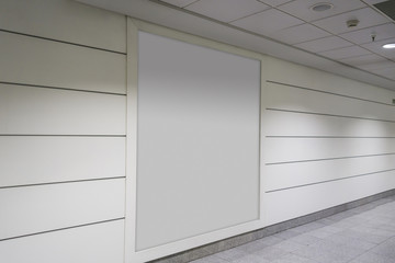 Blank billboard indoor