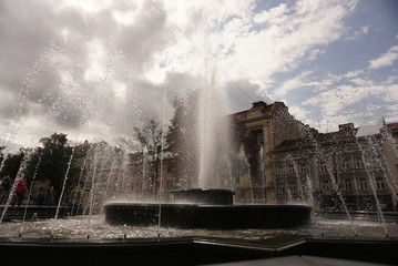 Lviv, Ukraine -Fontan Near The Opera House.