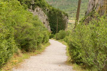 Greenway of irati in the mouth of lumbier, Navarra