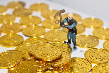 Bitcoin mining concept