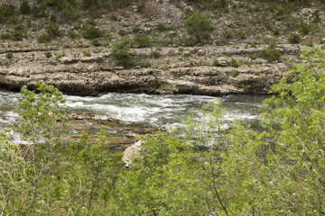 Greenway of irati in the mouth of lumbier, Navarra