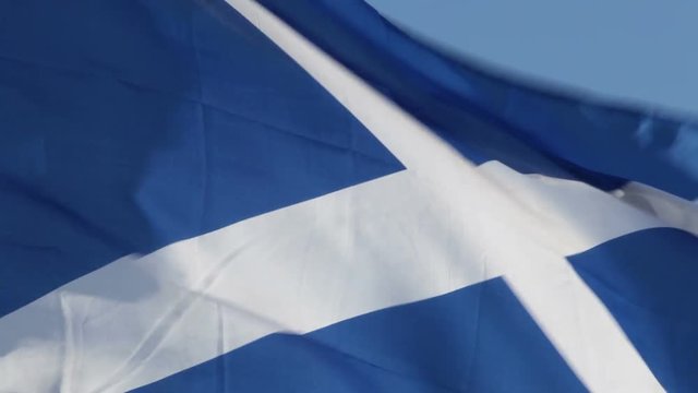 Scottish Saltire blowing in the Wind