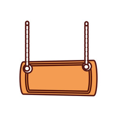 hanging sign icon over white background vector illustration