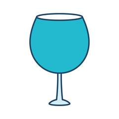 wine glass icon over white background vector illustration