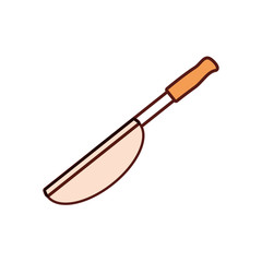 butter knife icon over white background vector illustration