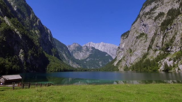 Obersee Lake in the Berchtesgaden National Park, Bavaria