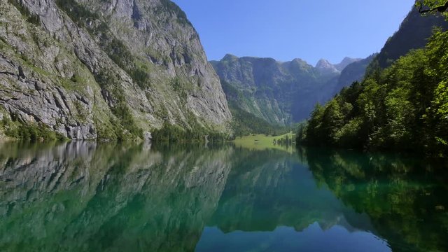 Obersee Lake in the Berchtesgaden National Park, Bavaria