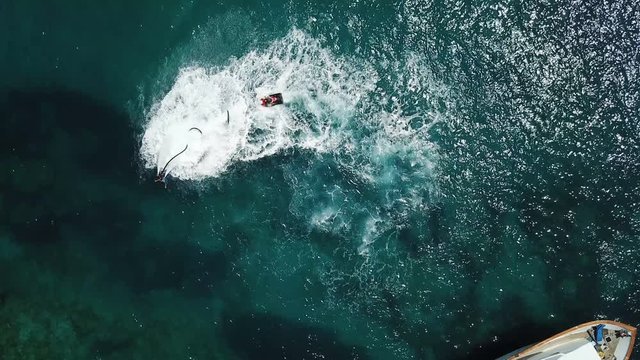 seascape, yacht, flyboard