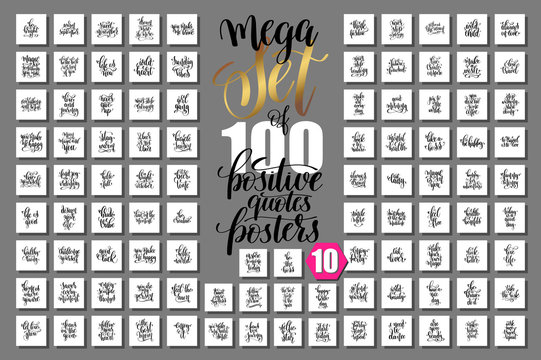 mega set of 100 positive quotes posters