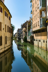 Canal in the center of Padua, Italy