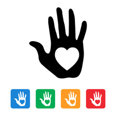 Fototapeta premium Love hands icon