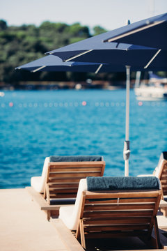 Sun Beds on Beach