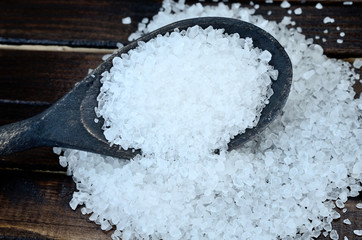 white salt on table