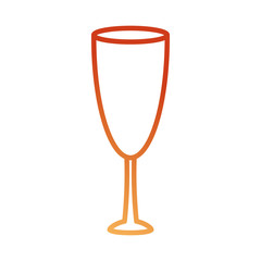champagne glass icon over white background vector illustration