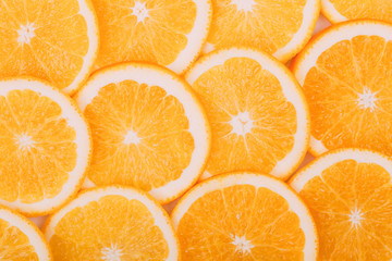 Orange Fruit Background. Summer Oranges. Healthy Food