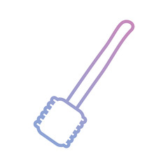 meat mallet icon over white background vector illustration