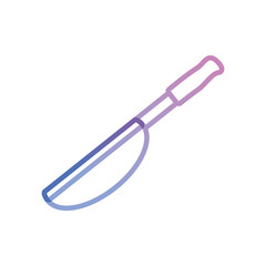 butter knife icon over white background vector illustration