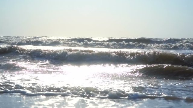 waves on the sea and beach