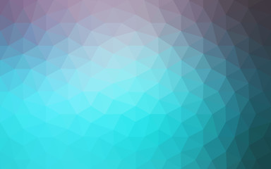 Light Pink, Blue vector polygonal design pattern. Consist of gradient triangles in origami style.