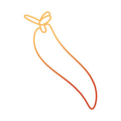 chili vegetable icon over white background colorful design vector illustration