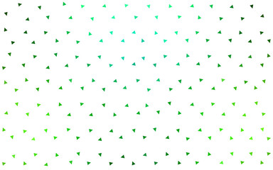 Light Green vector abstract pattern made up of colored triangles on white background.