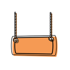 hanging sign icon over white background vector illustration