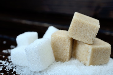 sugar cube on table