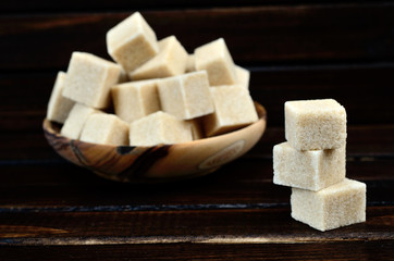 sugar cube on table