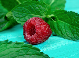 raspberry on table