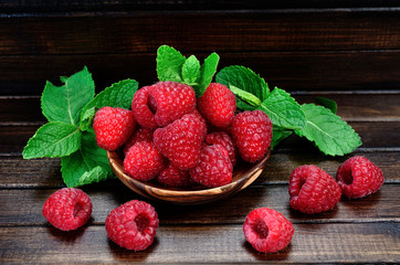 raspberry on table