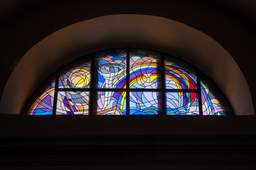 Stained glass inside the Rovinj Church
