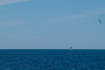 Sailboat on the Adriatic sea