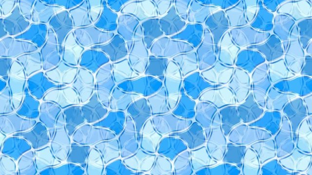 Seamless loop animation background with blue tiles
