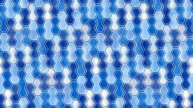 Seamless loop animation background with blue tiles