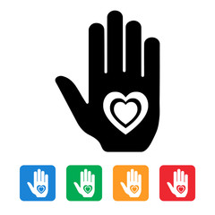 Obraz premium Love hands icon
