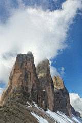 panorama of the dolomite Alps Tre Cime di Lavaredo
