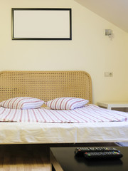 Interior of a hotel bedroom